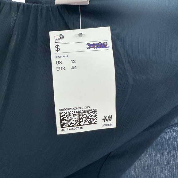 H&M Teal Long-Sleeve Shift Dress - Picture 4 of 4